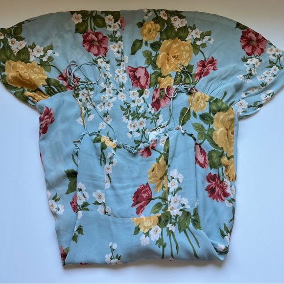 Reformation Enya Blue Floral Midi Dress Size 2 EUC - Picture 2 of 7